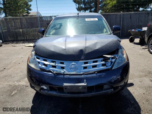 2004 Nissan Murano SL with VIN JN8AZ08W34W320018, listed as a Copart auction lot 67691304 with 162,642 mi miles and Salvage Title. Bid and sale history available at carsss.com. Image 5.