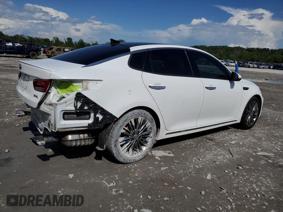 2018 Kia Optima SX with VIN 5XXGV4L20JG225751, listed as a Copart auction lot 55115305 with 114,768 mi miles and Salvage title. Bid and sale history available at DreamBid. Image 3.