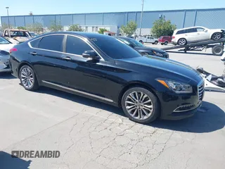 2017 Genesis G80 3.8L z VIN KMHGN4JE6HU190971, wystawiony jako IAAI lot #42195436 z przebiegiem 84 598 mil mil oraz . Historia ofert i sprzedaży dostępna na DreamBid. Obrazek 1.