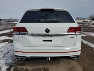 2021 Volkswagen Atlas SEL Premium R-Line with VIN 1V2FR2CA8MC561355, listed as a Copart auction lot 46217855 with 57,076 mi miles and Salvage title. Bid and sale history available at DreamBid. Image 6.