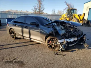 2021 BMW 3 Series 330i with VIN 3MW5R1J04M8B79460, listed as a Copart auction lot 43858055 with 0 mi miles and Salvage Title. Bid and sale history available at carsss.com. Image 4.