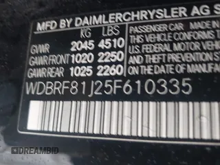 2005 Mercedes-Benz C 240 z VIN WDBRF81J25F610335, wystawiony jako IAAI lot #41537990 z przebiegiem 207 104 mil mil oraz . Historia ofert i sprzedaży dostępna na DreamBid. Obrazek 9.