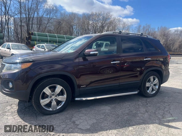 2012 Kia Sorento EX with VIN 5XYKUCA68CG220857, listed as a Copart auction lot 46635505 with 129,151 mi miles and Clean Title. Bid and sale history available at carsss.com. Image 2.