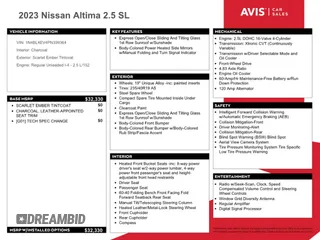 2023 Nissan Altima SL with VIN 1N4BL4EV4PN399364, listed as a Copart auction lot 51514575 with 48,370 mi miles and Non Repairable. Bid and sale history available at DreamBid. Image 12.
