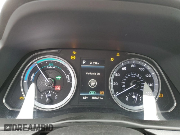 2022 Hyundai Sonata Hybrid Blue with VIN KMHL24JJ0NA037651, listed as a Copart auction lot 76569394 with 181,681 mi miles and Salvage Title. Bid and sale history available at carsss.com. Image 9.