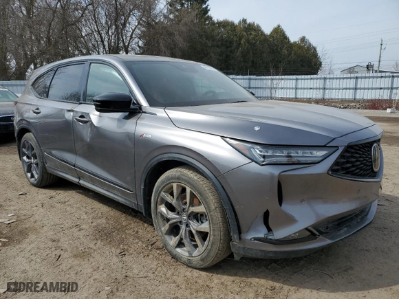 2022 Acura MDX w/A-Spec Package with VIN 5J8YE1H07NL803491, listed as a Copart auction lot 46122685 with 93,582 mi miles and Clean Title. Bid and sale history available at carsss.com. Image 4.