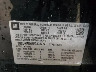 2014 Chevrolet Silverado 1500 LT with VIN 3GCUKREH5EG178777, listed as a Copart auction lot 52862225 with 202,912 mi miles and Clean Title. Bid and sale history available at DreamBid. Image 12.