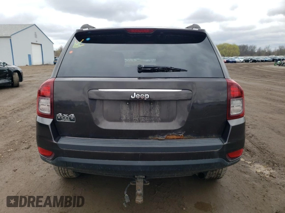 2014 Jeep Compass Sport with VIN 1C4NJDBB9ED670610, listed as a Copart auction lot 52691825 with 150,525 mi miles and Salvage Title. Bid and sale history available at carsss.com. Image 6.
