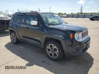 2015 Jeep Renegade Limited with VIN ZACCJBDT4FPB26634, listed as a Copart auction lot 52009035 with 92,995 mi miles and Salvage title. Bid and sale history available at DreamBid. Image 4.