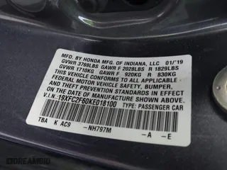 2019 Honda Civic Sedan LX with VIN 19XFC2F60KE018100, listed as a IAAI auction lot 41908486 with 124,357 mi miles. Bid and sale history available at carsss.com. Image 9.
