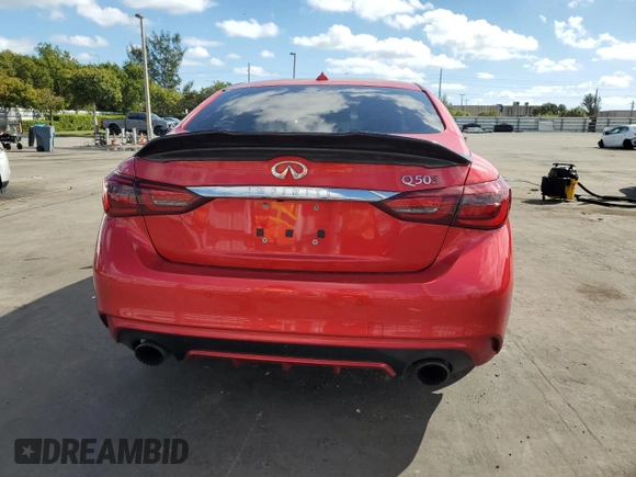 2018 Infiniti Q50 Red Sport 400 с VIN JN1FV7AP8JM460858, выставлен на аукционе Copart как лот 44380875 с пробегом 108 669 миль миль и Списание • Salvage title. История ставок и продаж доступна на DreamBid. Изображение 6.