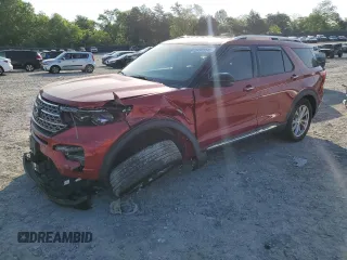 2020 Ford Explorer Limited z VIN 1FMSK7FH1LGA11198, wystawiony jako Copart lot #54845545 z przebiegiem 54 974 mil mil oraz Szkoda całkowita • Salvage title. Historia ofert i sprzedaży dostępna na DreamBid. Obrazek 1.