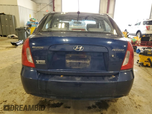 2008 Hyundai Accent GLS with VIN KMHCN46C78U279499, listed as a Copart auction lot 48026805 with 152,986 mi miles and Salvage Title. Bid and sale history available at carsss.com. Image 6.