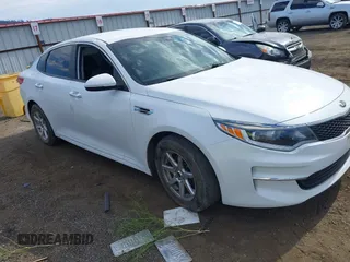 2016 Kia Optima LX with VIN 5XXGT4L38GG121337, listed as a IAAI auction lot 42652469 with 125,620 mi miles and . Bid and sale history available at DreamBid. Image 1.