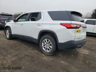 2021 Chevrolet Traverse LS with VIN 1GNEVFKWXMJ163130, listed as a Copart auction lot 44857155 with 0 mi miles and Salvage Title. Bid and sale history available at carsss.com. Image 2.