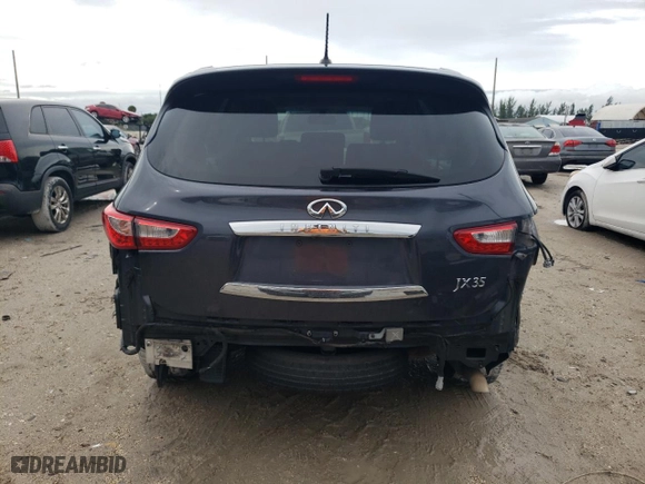 2013 Infiniti JX35 with VIN 5N1AL0MN6DC317119, listed as a Copart auction lot 74642424 with 155,396 mi miles and Salvage Title. Bid and sale history available at carsss.com. Image 6.