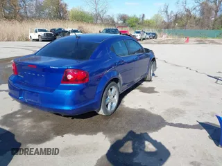 2013 Dodge Avenger SE with VIN 1C3CDZAB6DN653869, listed as a IAAI auction lot 41984957 with 163,626 mi miles. Bid and sale history available at carsss.com. Image 4.