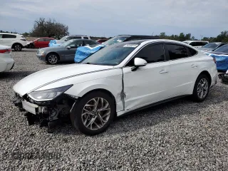 2020 Hyundai Sonata SEL z VIN 5NPEF4JA7LH019347, wystawiony jako Copart lot #59200915 z przebiegiem 56 839 mil mil oraz Czysty tytuł • Clean title. Historia ofert i sprzedaży dostępna na DreamBid. Obrazek 1.