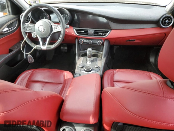 2019 Alfa Romeo Giulia Ti Sport with VIN ZARFANBN0K7611689, listed as a Copart auction lot 72815174 with 42,714 mi miles and Salvage Title. Bid and sale history available at carsss.com. Image 8.