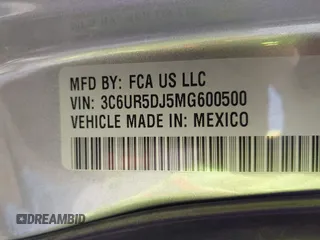 2021 Ram 2500 Big Horn with VIN 3C6UR5DJ5MG600500, listed as a IAAI auction lot 42338348 with 119,115 mi miles and . Bid and sale history available at DreamBid. Image 9.