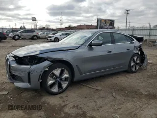 2024 BMW i4 eDrive35 with VIN WBY43AW07RFR69776, listed as a Copart auction lot 42717535 with 12,100 mi miles and Salvage Title. Bid and sale history available at carsss.com. Image 1.