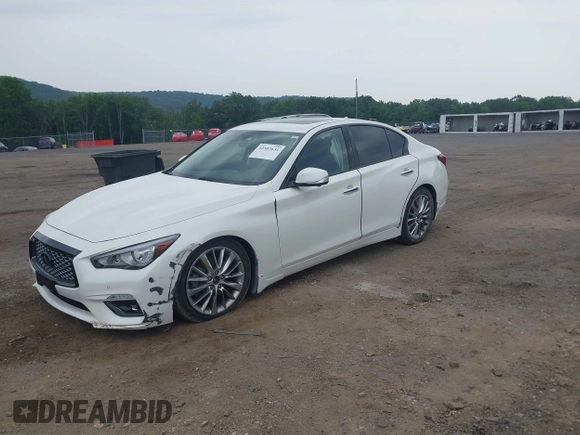 2022 Infiniti Q50 Luxe with VIN JN1EV7BR4NM342579, listed as a IAAI auction lot 42503631 with 13,633 mi miles and . Bid and sale history available at DreamBid. Image 17.