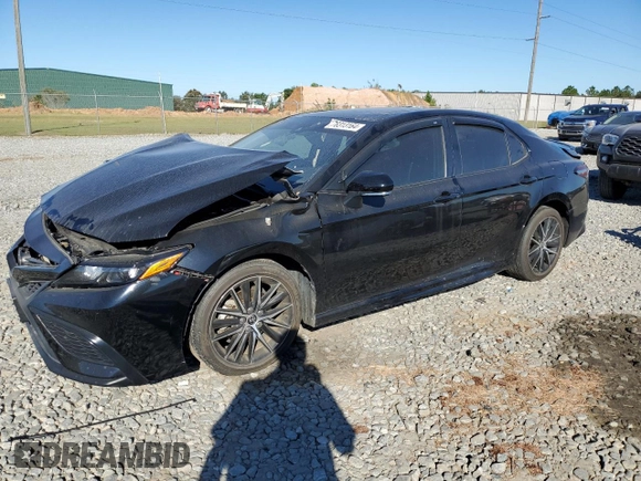 2022 Toyota Camry SE with VIN 4T1T11AK2NU044707, listed as a Copart auction lot 76313164 with 21,938 mi miles and Salvage Title. Bid and sale history available at DreamBid. Image 1.