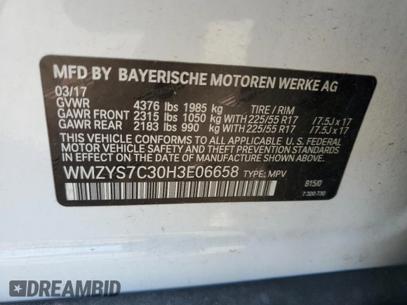 2017 MINI Countryman Cooper with VIN WMZYS7C30H3E06658, listed as a Copart auction lot 49873575 with 91,221 mi miles and Clean title. Bid and sale history available at DreamBid. Image 12.
