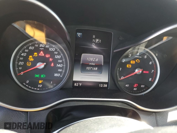 2015 Mercedes-Benz C 300 Luxury with VIN 55SWF4KB6FU022379, listed as a Copart auction lot 49899215 with 107,168 mi miles and Salvage Title. Bid and sale history available at DreamBid. Image 9.