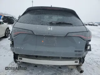 2024 Honda HR-V Sport with VIN 3CZRZ2H54RM730149, listed as a Copart auction lot 45405005 with 6,928 mi miles and Salvage Title. Bid and sale history available at carsss.com. Image 6.