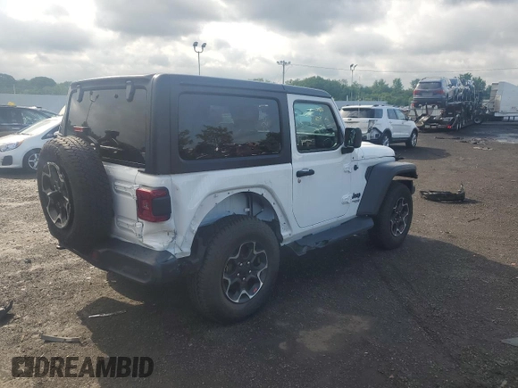 2021 Jeep Wrangler 80th Anniversary with VIN 1C4GJXAN9MW726831, listed as a Copart auction lot 55909084 with 23,602 mi miles and Salvage Title. Bid and sale history available at DreamBid. Image 3.