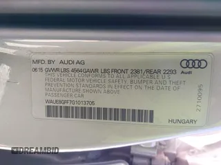 2016 Audi A3 Premium Plus z VIN WAUE8GFF7G1013705, wystawiony jako IAAI lot #41751774 z przebiegiem 34 112 mil mil oraz . Historia ofert i sprzedaży dostępna na DreamBid. Obrazek 9.