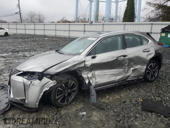 2021 Lexus UX with VIN JTHP9JBH1M2039301, listed as a Copart auction lot 50186785 with 32,242 mi miles and Salvage Title. Bid and sale history available at carsss.com. Image 1.