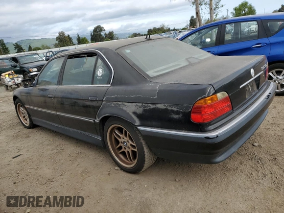 2000 BMW 7 Series 740iL with VIN WBAGH8340YDP12367, listed as a Copart auction lot 49582164 with 177,882 mi miles and Salvage Title. Bid and sale history available at carsss.com. Image 2.