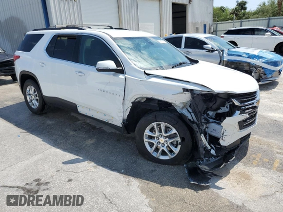 2021 Chevrolet Traverse LT Cloth with VIN 1GNERGKW4MJ270281, listed as a Copart auction lot 54137415 with 43,793 mi miles and Non repairable. Bid and sale history available at DreamBid. Image 4.