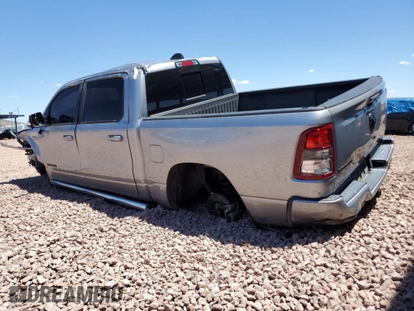2021 Ram 1500 Lone Star with VIN 1C6RREFT2MN590066, listed as a Copart auction lot 56341115 with 9,366 mi miles and Salvage title. Bid and sale history available at DreamBid. Image 2.
