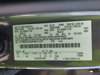 2023 Ford F-150 XL с VIN 1FTEW1CP2PKE11577, выставлен на аукционе IAAI как лот 42374636 с пробегом 31 048 миль миль и . История ставок и продаж доступна на DreamBid. Изображение 9.