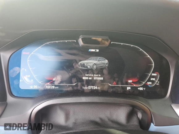 2022 BMW M3 Competition xDrive with VIN WBS43AY09NFM97744, listed as a Copart auction lot 72728864 with 7,724 mi miles and Salvage title. Bid and sale history available at DreamBid. Image 9.