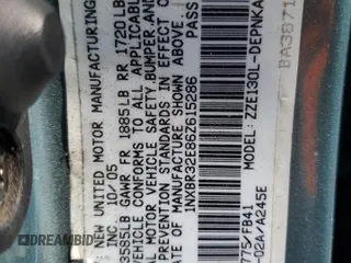 2006 Toyota Corolla CE with VIN 1NXBR32E86Z615286, listed as a Copart auction lot 56035905 with 178,922 mi miles and Clean Title. Bid and sale history available at DreamBid. Image 12.
