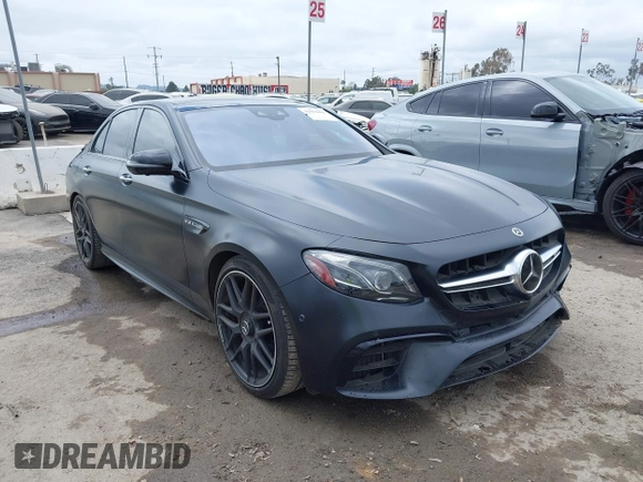 2018 Mercedes-Benz E 63 S AMG with VIN WDDZF8KB4JA224909, listed as a IAAI auction lot 41652066 with 56,712 mi miles and . Bid and sale history available at DreamBid. Image 1.