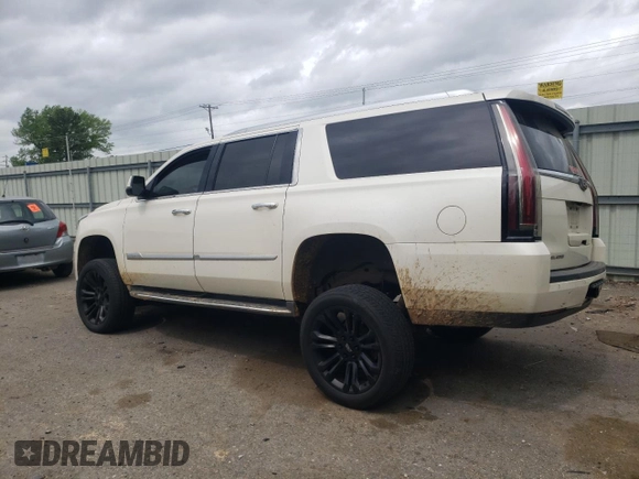 2015 Cadillac Escalade ESV Luxury z VIN 1GYS4SKJ5FR729401, wystawiony jako Copart lot #51317005 z przebiegiem 145 224 mil mil oraz Szkoda całkowita • Salvage title. Historia ofert i sprzedaży dostępna na DreamBid. Obrazek 2.