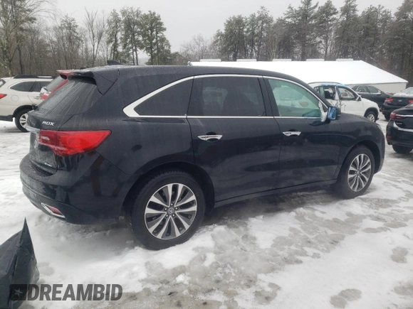 2016 Acura MDX w/Tech with VIN 5FRYD4H47GB017913, listed as a Copart auction lot 44763195 with 133,308 mi miles and Salvage Title. Bid and sale history available at carsss.com. Image 3.
