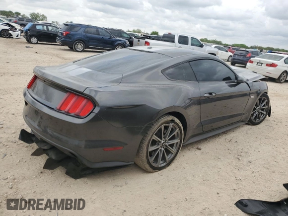 2017 Ford Mustang GT with VIN 1FA6P8CF5H5340110, listed as a Copart auction lot 50806275 with 105,301 mi miles and Salvage Title. Bid and sale history available at carsss.com. Image 3.