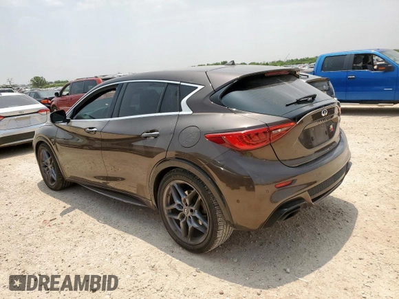2017 Infiniti QX30 Sport with VIN SJKCH5CP0HA017881, listed as a Copart auction lot 56715615 with 117,525 mi miles and Clean title. Bid and sale history available at DreamBid. Image 2.