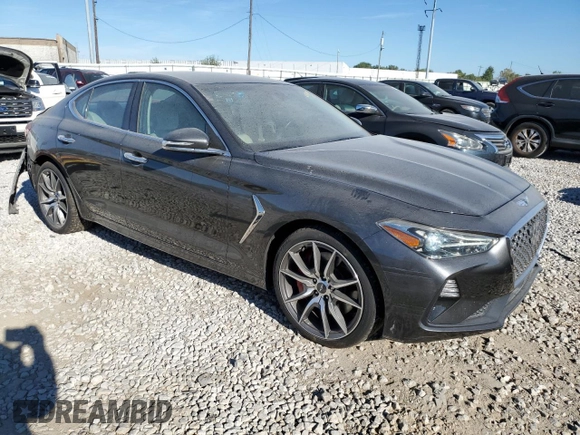 2019 Genesis G70 2.0T Sport with VIN KMTG24LA8KU016531, listed as a Copart auction lot 75009544 with 21,486 mi miles and Salvage Title. Bid and sale history available at carsss.com. Image 4.
