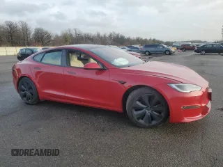 2022 Tesla Model S Plaid with VIN 5YJSA1E61NF488716, listed as a Copart auction lot 45325785 with Not provided miles and Salvage title. Bid and sale history available at DreamBid. Image 4.