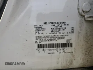2020 Ford Explorer XLT with VIN 1FMSK8DH8LGC55228, listed as a Copart auction lot 47420315 with Not Provided miles and Salvage Title. Bid and sale history available at DreamBid. Image 14.