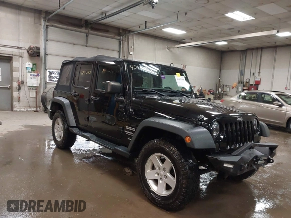 2017 Jeep Wrangler Unlimited Sport with VIN 1C4BJWDG4HL701067, listed as a IAAI auction lot 42412468 with 70,457 mi miles and . Bid and sale history available at DreamBid. Image 1.