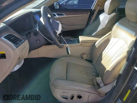 2017 Genesis G80 3.8L with VIN KMHGN4JEXHU168827, listed as a Copart auction lot 80315794 with 46,607 mi miles and Salvage Title. Bid and sale history available at DreamBid. Image 7.