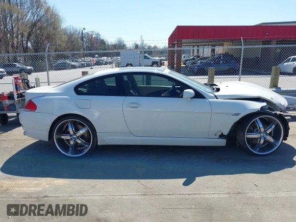 2005 BMW 6 Series 645Ci with VIN WBAEH73465B191566, listed as a IAAI auction lot 41790186 with Not Provided miles and . Bid and sale history available at carsss.com. Image 13.